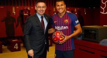 Jeison Murillo fue presentado como el nuevo jugador del Barcelona