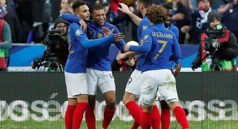 La campeona del mundo Francia goleó 4-0 a Islandia