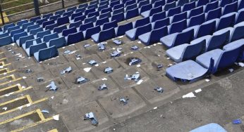Más de 70 butacas destruidas en el Clásico 308