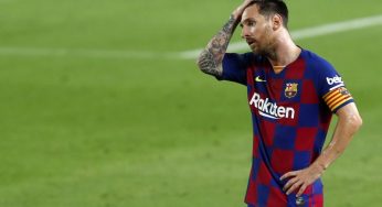 Un molesto Messi analiza al Barcelona sin título