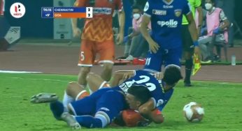 (((VÍDEO))) Un futbolista español muerde a un rival en la liga de fútbol de India