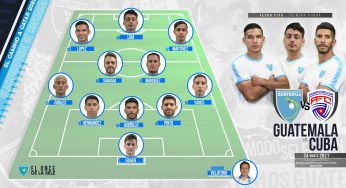 Alineaciones del partido eliminatorio Guatemala-Cuba